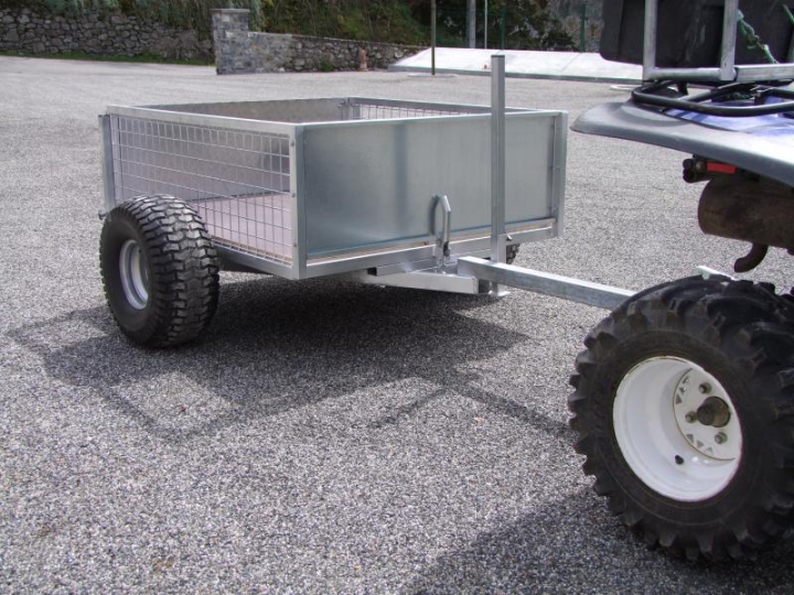 Remorque pour quad et voiturette électrique et mini tracteur